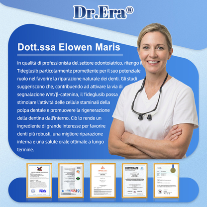 🦷 Dì Addio a Sensibilità e Fastidi! 𝐃𝐫.𝐄𝐫𝐚® Tideglusib Strisce Orali – Riparazione Rapida per Denti e Gengive 😊