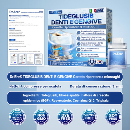 🦷 Dì Addio a Sensibilità e Fastidi! 𝐃𝐫.𝐄𝐫𝐚® Tideglusib Strisce Orali – Riparazione Rapida per Denti e Gengive 😊