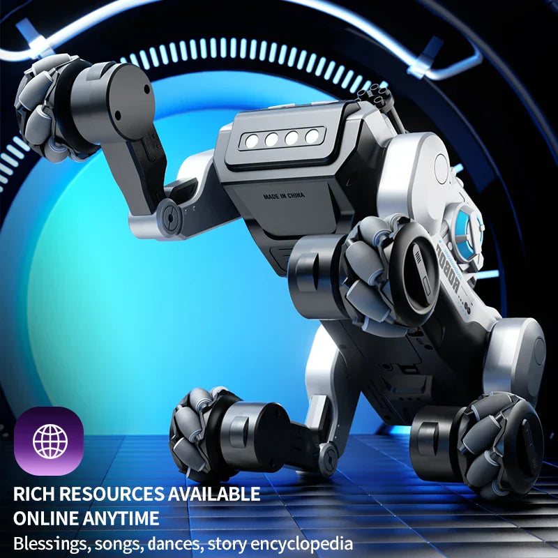 2025 New Intelligent Mechanical Dog With Gesture Induction Can Walk And Sing Dog Spray Control Electric Pet Dog Toys Kids Gifts